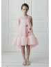 Organza Keyhole Back Floral Flower Girl Dress